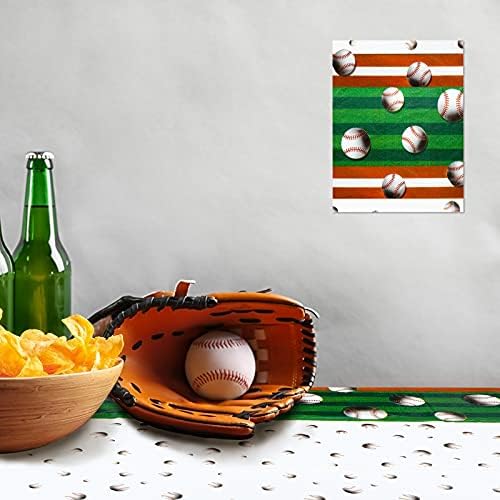 2 Piece 108 x 54 Inch Baseball Table Covers for Parties