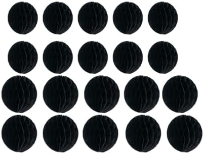 20pcs Black Honeycomb Flower Balls for Party Decoration