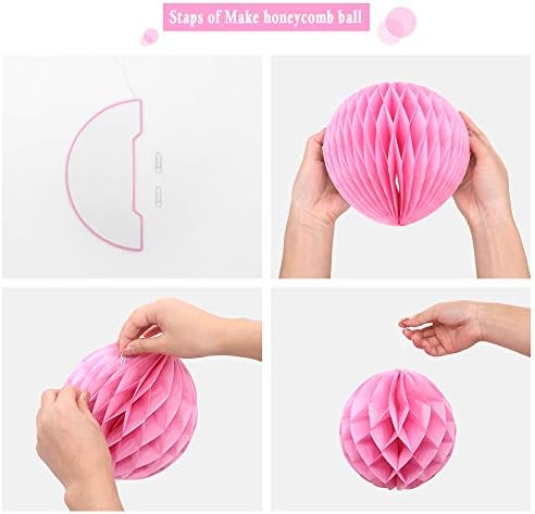 3pcs 8in Blue Honeycomb Tissue Fans for Decorations