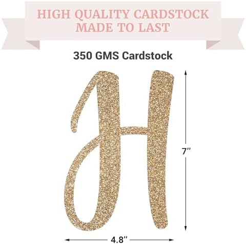 Pre-Strung Gold Glitter Engagement Banner - No DIY