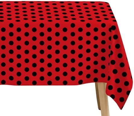 Ladybug Birthday Tablecloth Set 3-Pack 54x108 Inch
