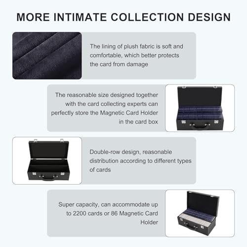 2200 Card Storage Box with 86 Magnetic Holders