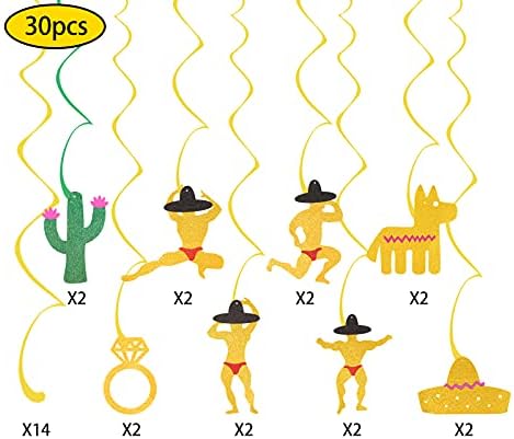 30Pcs Hanging Swirl Bachelorette Party Decorations