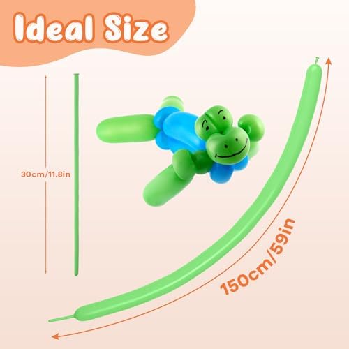 100Pcs Rainbow Long Balloons for Party Decorations