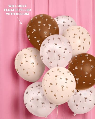 Xo Fetti Brown Espresso Martini Latex Balloons 24 pk
