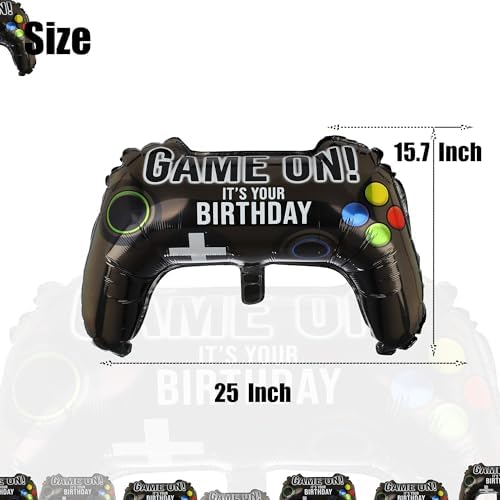 2 Pcs Video Game Controller Mylar Balloon Party Decor