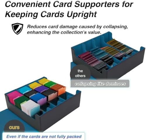 Venssu 4-Row Card Storage Box for 3000 Magic Cards