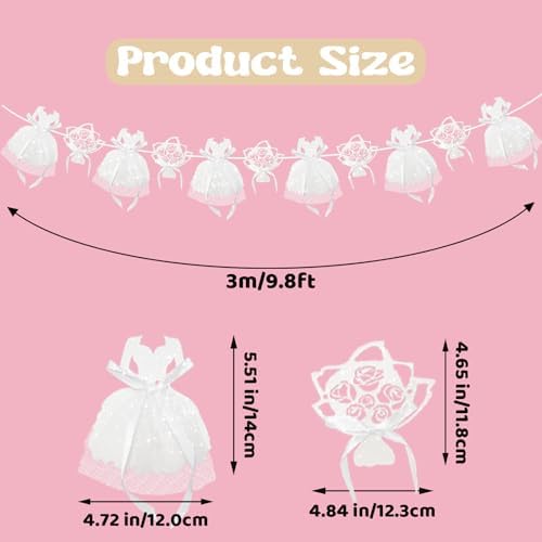 Bridal Shower Decorations with Glitter and Gauze