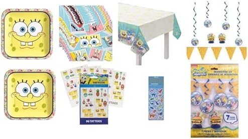 Spongebob Squarepants Birthday Party Supplies Bundle