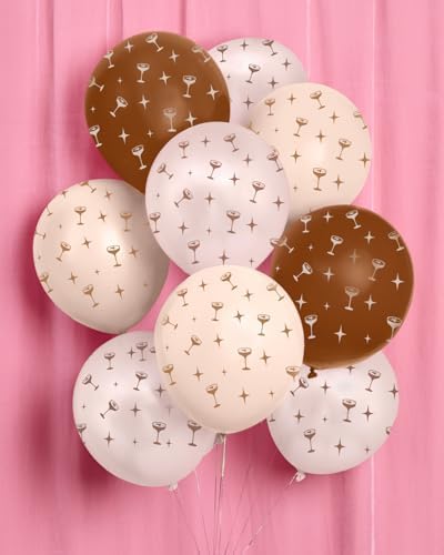 Xo Fetti Brown Espresso Martini Latex Balloons 24 pk