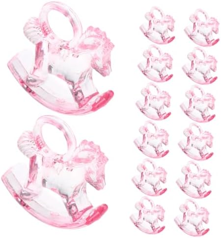48pcs Acrylic Rocking Horse Statues for Shower Decor