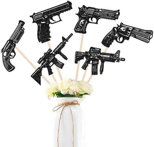 12PCS Gun Centerpiece Sticks for Party Decorations
