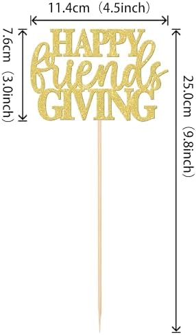12 PCS Happy Thanksgiving Centerpiece Sticks Gold