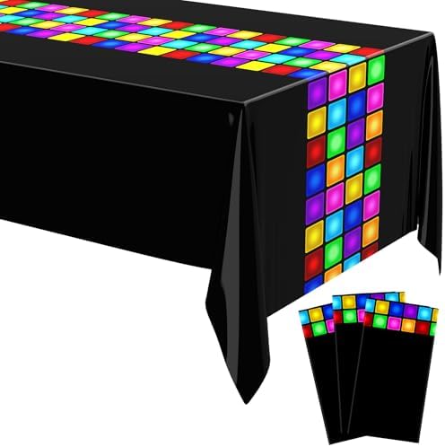 Irenare 3 Pack Neon Disco Tablecloths