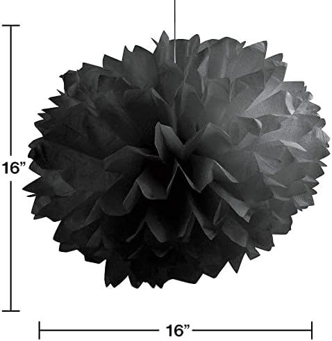 Creative Converting 3 Count Fluffy Tissue Balls 16 Black Velvet