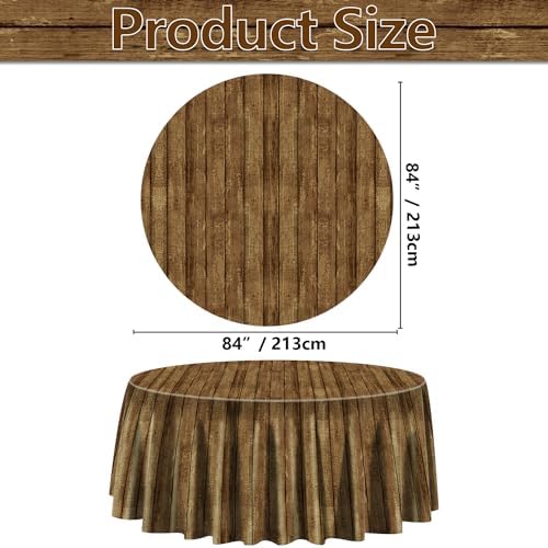 9 Pcs Wood Grain Tablecloths for Western Party Decorations