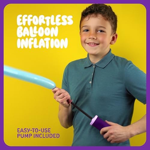 DanDarci Balloon Twisting Kit with Pump for Kids