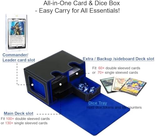 Commander Deck Box with Dice Tray and 2 Dividers