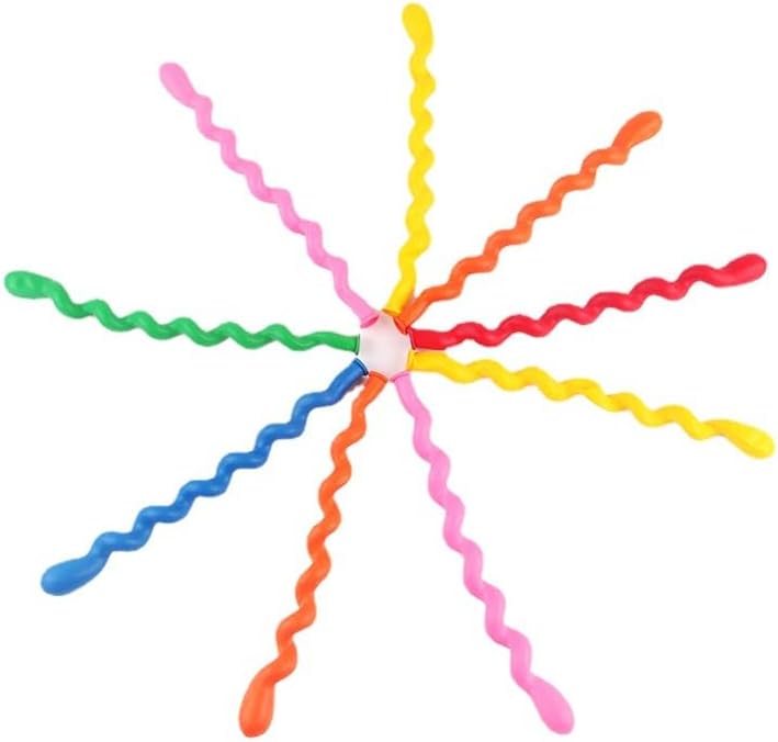100 Pcs Latex Spiral Balloons for Birthday Parties