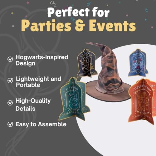 Amscan Harry Potter Hogwarts United 3D Paper Centerpiece Set of 5