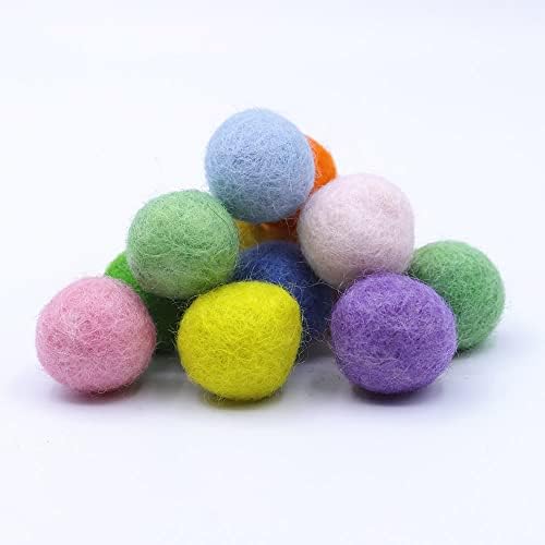 TANJUN Felt Pom Poms 2cm Bulk Handmade Colors