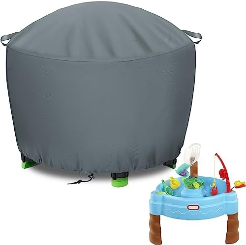 TORUTA Kids Water Table Cover 34in Round Grey