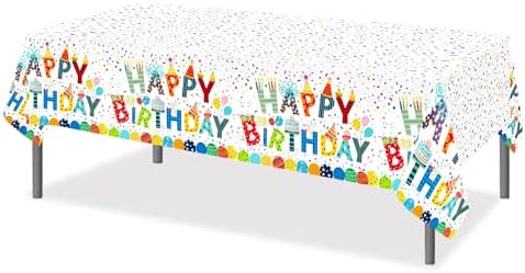 2Pcs Colorful Birthday Plastic Table Covers