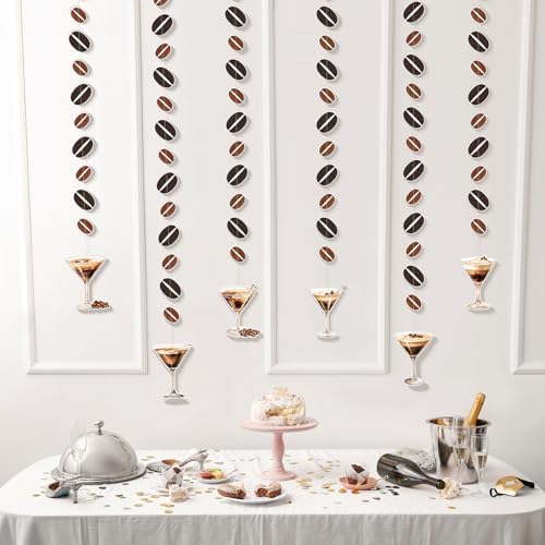 Yeaqee 6 Pcs Espresso Martini Garland Banners