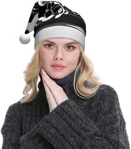 QINZHENG Music Note Santa Hat Christmas Decoration