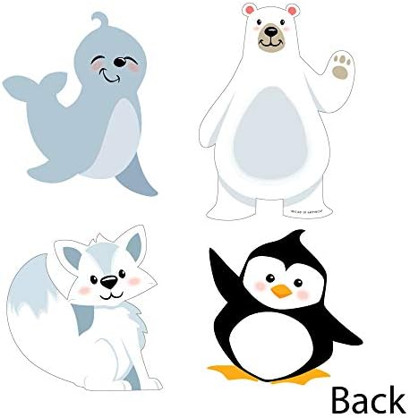 Big Dot of Happiness Arctic Animal Decorations Set of 20
