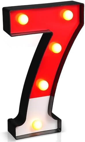 Mudder LED Cartoon Glowing Numbers Party Decorations