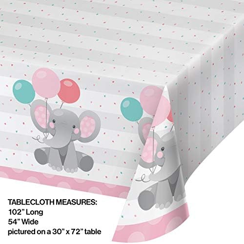 Creative Converting Enchanting Elephants Girl Tablecloth