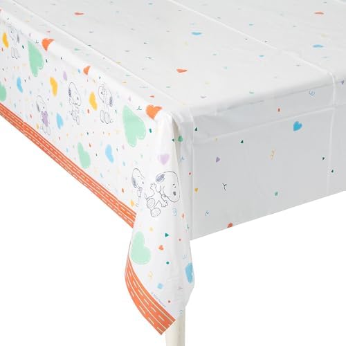 Fun Express 9 Ft Peanuts Snoopy Baby Shower Tablecloth