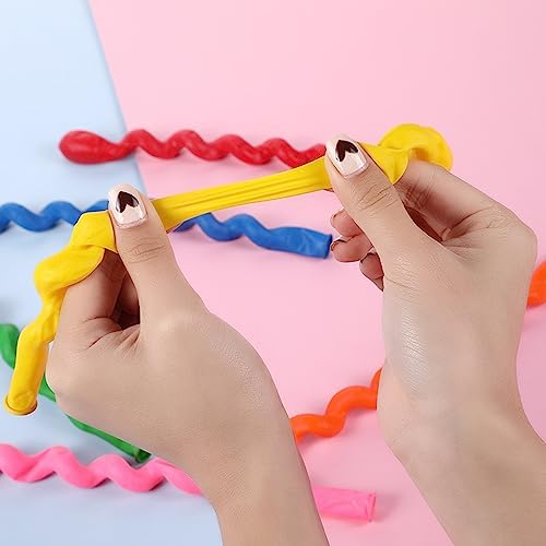 100 Pcs Latex Spiral Balloons for Birthday Parties