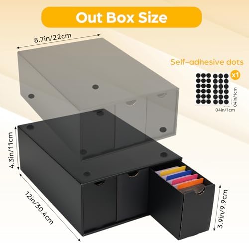 RLAVBL 12-600 Card Storage Box with 48 Dividers