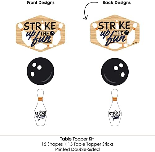 Big Dot of Happiness Bowling Party Centerpiece Sticks Set of 15