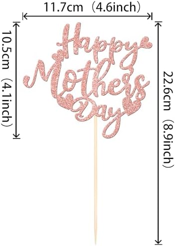 12 PCS Rose Gold Glitter Mothers Day Centerpieces