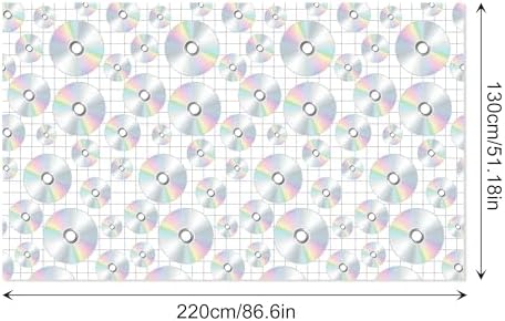 Lide Road 2Pcs CD Disc Tablecloth Music Party Decorations