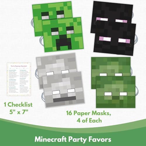 Unique Minecraft Party Favors 16 Guest Bundle