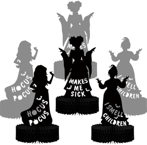 LECONCES Hocus Pocus Halloween Centerpieces 3PCS