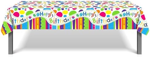 Adirasenotek 3Pcs Birthday Tablecloth Decorations