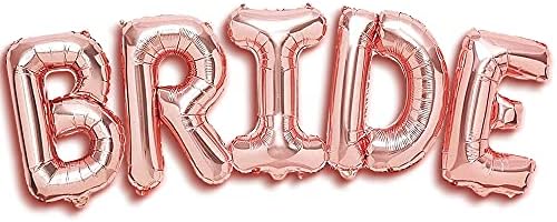 KatchOn Giant Rose Gold Bride Balloons 40 Inch