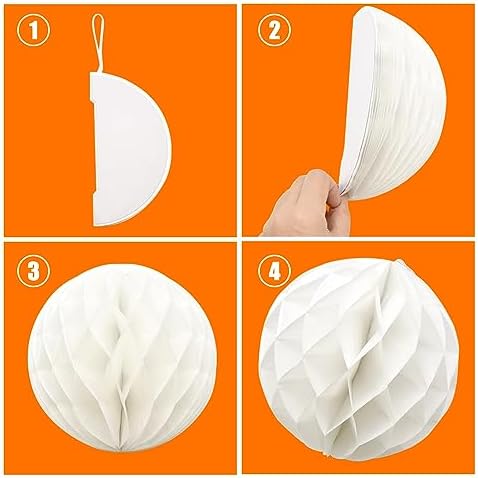 Ruidee 8 Piece Paper Honeycomb Balls Party Decorations