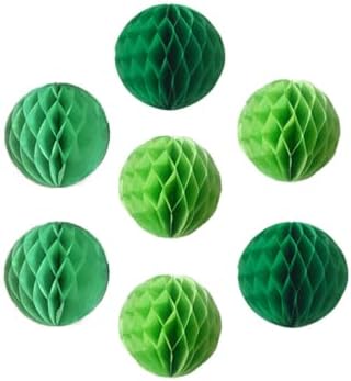 8pcs 10 Inch Green Honeycomb Balls for Decorations