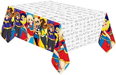 DC Super Hero Girls Plastic Table Cover 1-Count