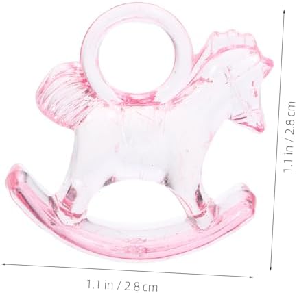 48pcs Acrylic Rocking Horse Statues for Shower Decor