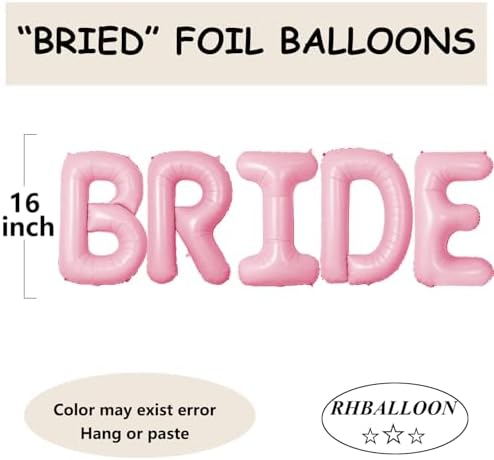 Pink Macaron Bride Balloons 5PCS Wedding Decor