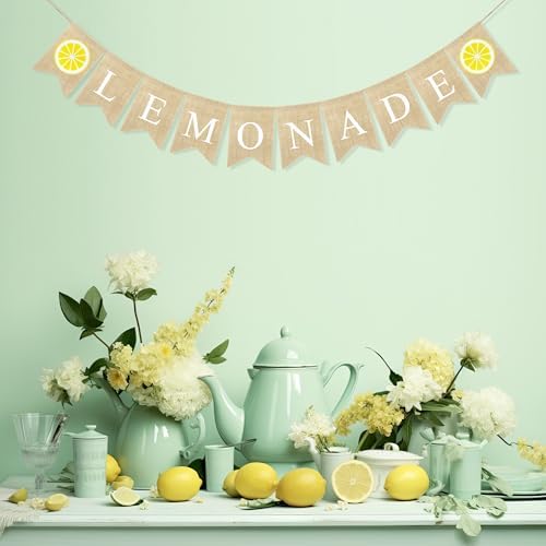 Lemonade Burlap Banner for Party Decorations