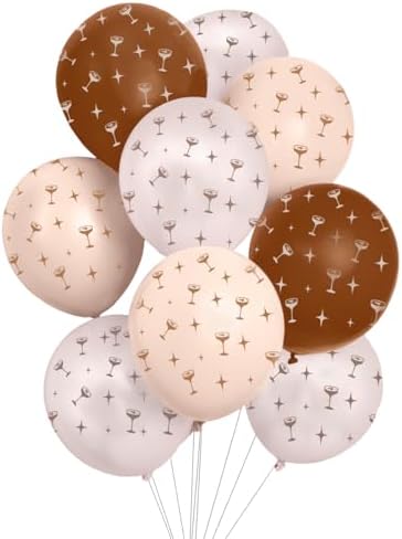 Xo Fetti Brown Espresso Martini Latex Balloons 24 pk