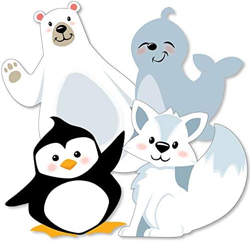 Big Dot of Happiness Arctic Animal Decorations Set of 20